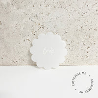 Wavy Rectangle : Acrylic place cards