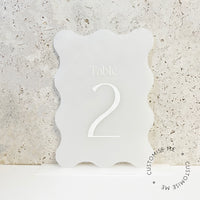 Arch : Acrylic table numbers