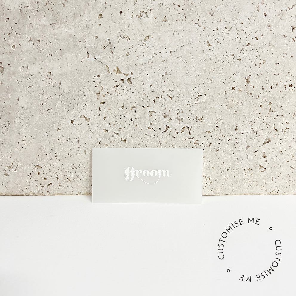 Square : Acrylic place cards