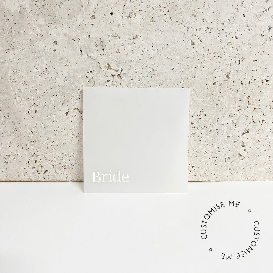 Wavy Rectangle : Acrylic place cards