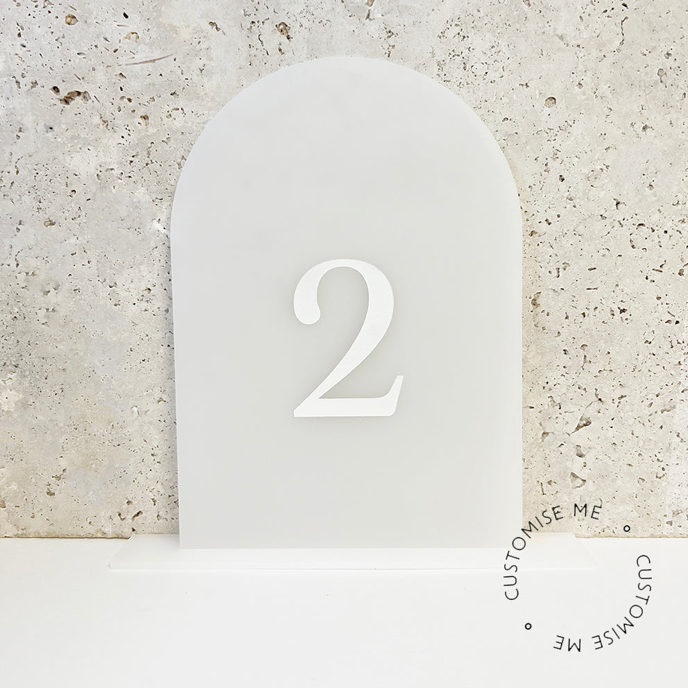 Arch : Acrylic table numbers