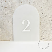 Arch : Acrylic table numbers